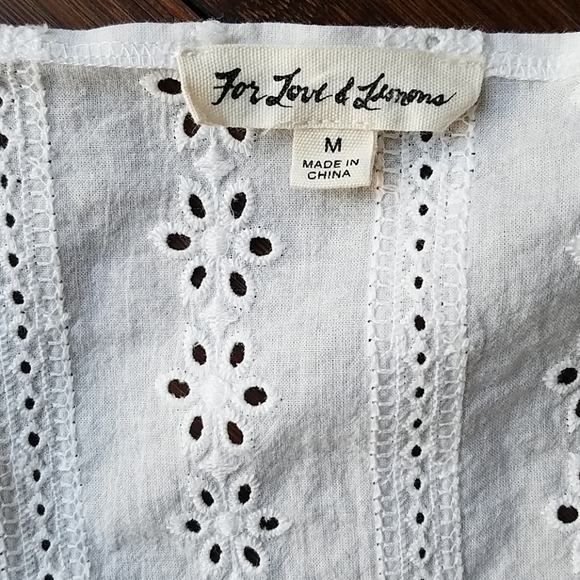For Love And Lemons White Eyelet Dress Medium - Picture 10 of 12
